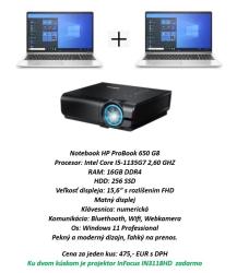 Notebook HP 15,6" Intel Core I5 - 11th gen,16GBDDR4 - ku dvom kusom projektor