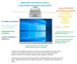 Projekn rieenie s Epson EB-685Wi + biela magnetick tabua 120x180cm s montou